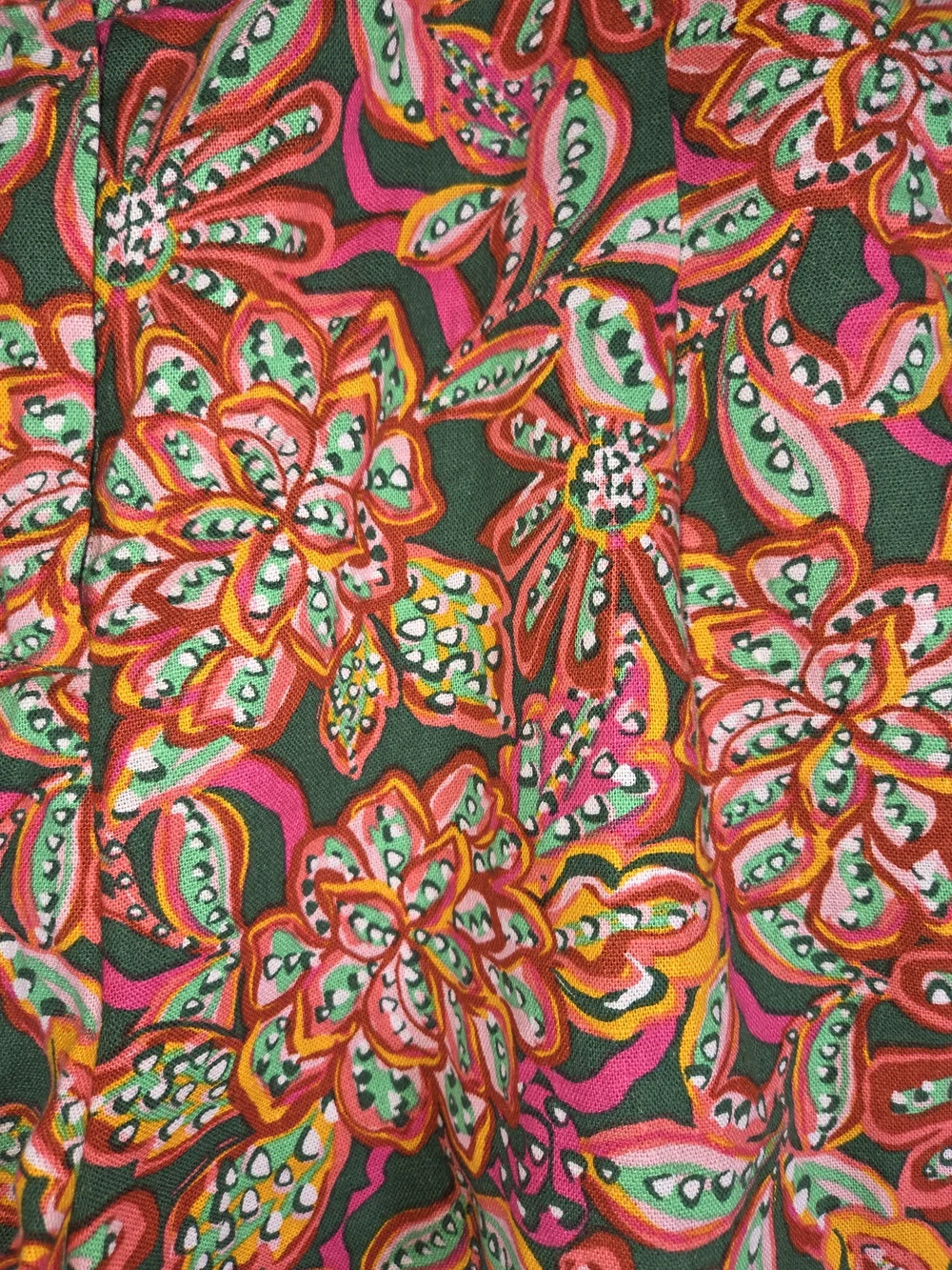 J. Crew Pink Green Orange Navy Floral Print Shorts. Fair Trade Cotton. Size 6